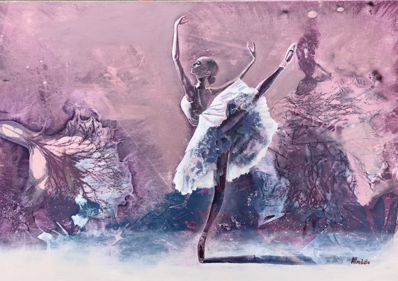 Alma Karalevičienė tapytas paveikslas Grakštumas, Šokis ir muzika , paveikslai internetu