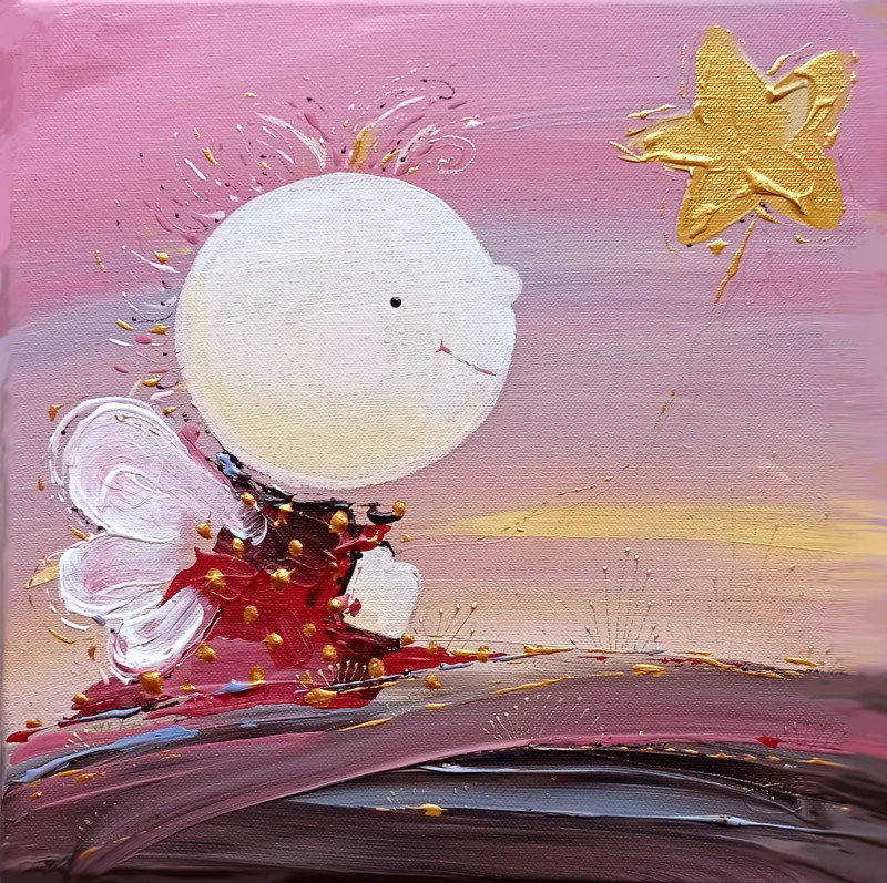 Giedrė Seniūnienė tapytas paveikslas Rytmečio žvaigždė, Išlaisvinta fantazija , paveikslai internetu