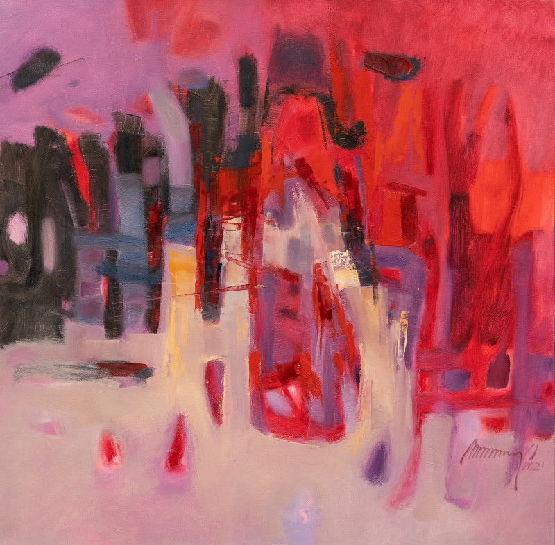 Ramūnas Dagys tapytas paveikslas Vakaras, Abstrakti tapyba , paveikslai internetu