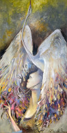 The Bird Of Happiness original painting by Alvydas Venslauskas. Freed Fantasy