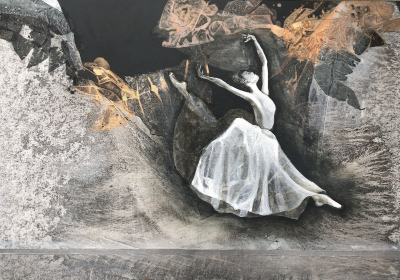 Jump original painting by Alma Karalevičienė. Dance - Music