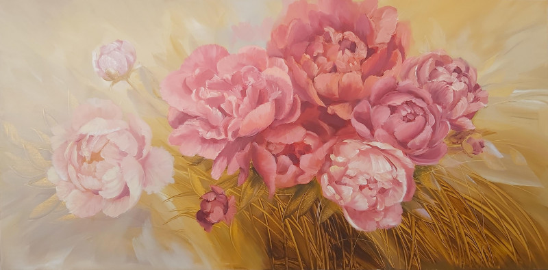 Joyful Flowering original painting by Lidija Skačkauskaitė-Kuklienė. Flowers