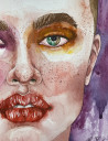 Agnė Laurinavičiūtė Liakienė tapytas paveikslas Rudens veidas, Portretai , paveikslai internetu