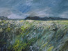 Green Field original painting by Kristina Česonytė. Landscapes