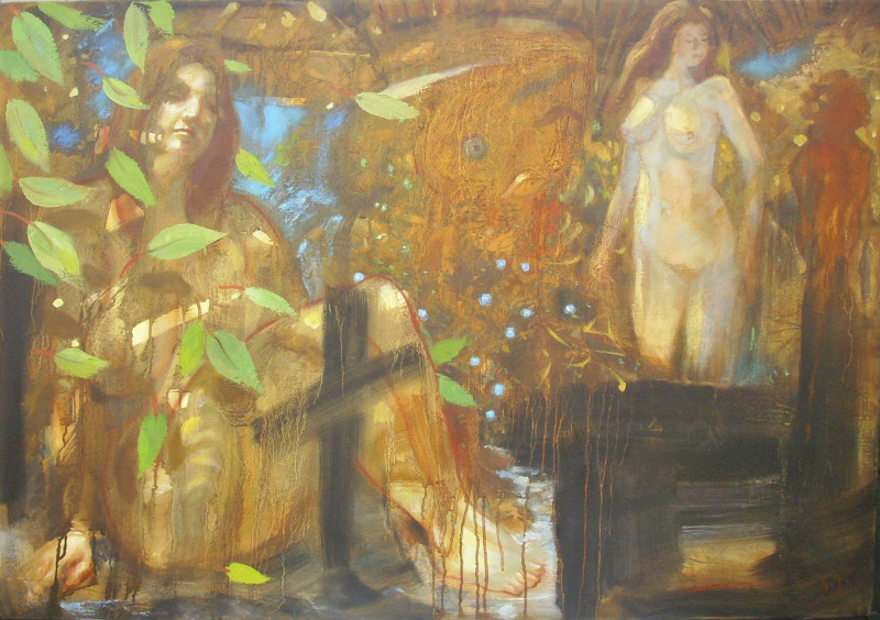 Mythological Autumn original painting by Vidmantas Jažauskas. Paintings With Autumn