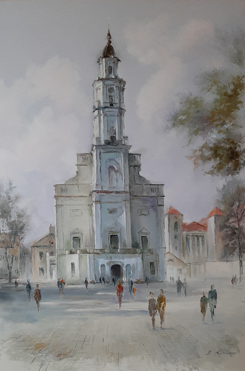Kaunas City Hall - 1 original painting by Aleksandras Lysiukas. Paintings With Kaunas (Kaunas)