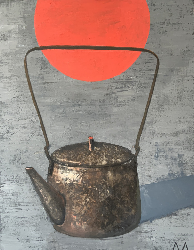 Teapot No 14 original painting by Miglė Kosinskaitė. For Art Collectors