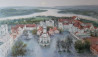 Aleksandras Lysiukas tapytas paveikslas Kauno panorama, Urbanistinė tapyba , paveikslai internetu