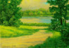 The Lake. Jūžintai original painting by Petras Kardokas. Landscapes