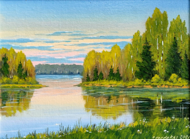 Petras Kardokas tapytas paveikslas Vasaros pradžia, Peizažai , paveikslai internetu