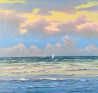 Two Sails At Sea original painting by Petras Kardokas. Sea