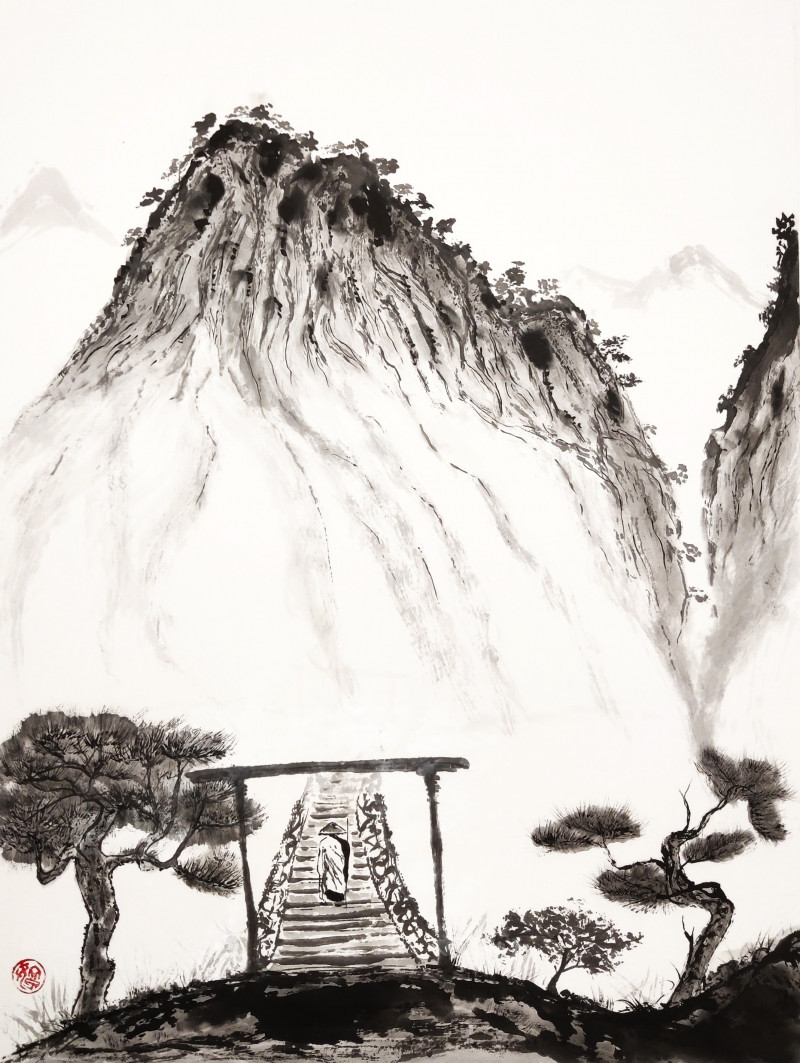 Indrė Beinartė tapytas paveikslas Klajonė, Peizažai , paveikslai internetu