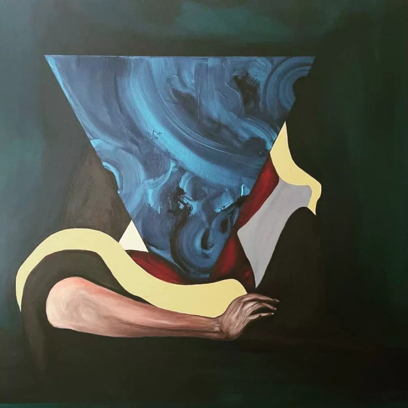 Majd Kara tapytas paveikslas Who sees everything, Abstrakti tapyba , paveikslai internetu