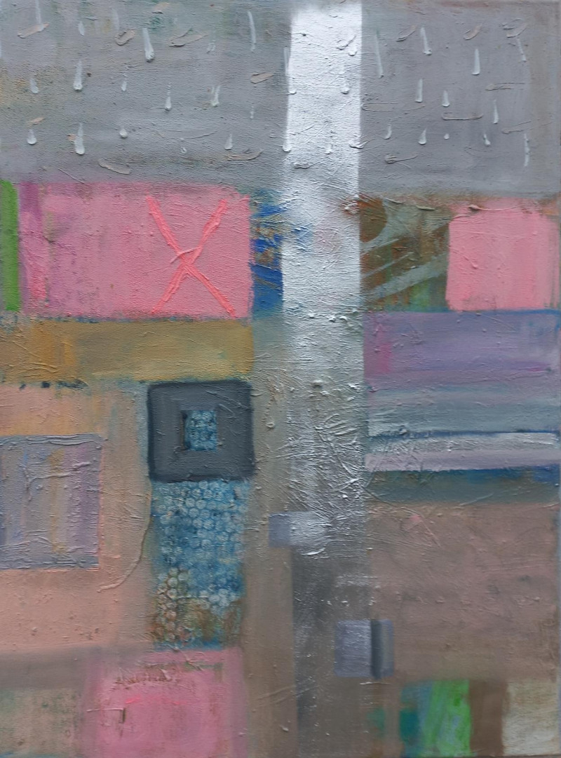 Jūratė Kadusauskaitė tapytas paveikslas Žiemos Abstrakcija, Abstrakti tapyba , paveikslai internetu