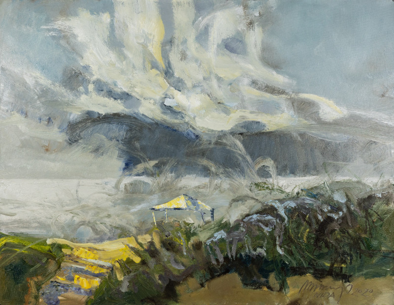 Ramūnas Dagys tapytas paveikslas Nidos vėjas, Peizažai , paveikslai internetu