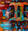 Leonardas Černiauskas tapytas paveikslas Dvyniai, Abstrakti tapyba , paveikslai internetu