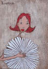 Rolana Čečkauskaitė tapytas paveikslas Gėlytė l, Moters grožis , paveikslai internetu