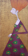 Rolana Čečkauskaitė tapytas paveikslas Dama ll, Moters grožis , paveikslai internetu