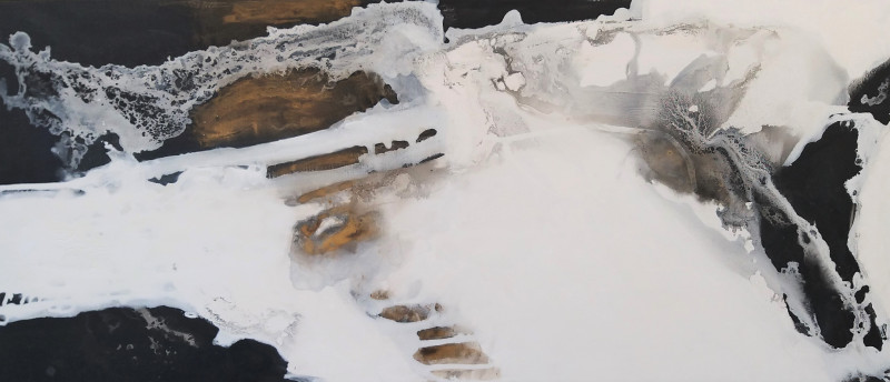 Dalia Kirkutienė tapytas paveikslas Perkėla, Abstrakti tapyba , paveikslai internetu