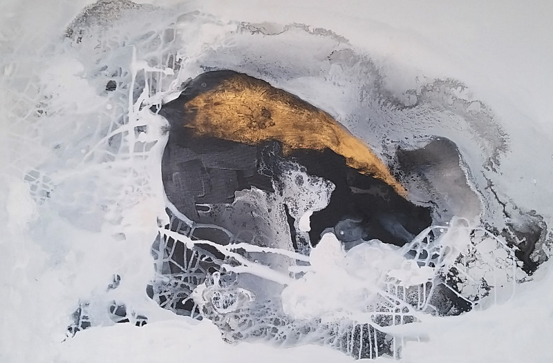 Dalia Kirkutienė tapytas paveikslas Žvirblis, Abstrakti tapyba , paveikslai internetu