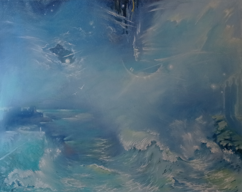 Raimundas Dzimidavičius tapytas paveikslas Vizija 7, Išlaisvinta fantazija , paveikslai internetu