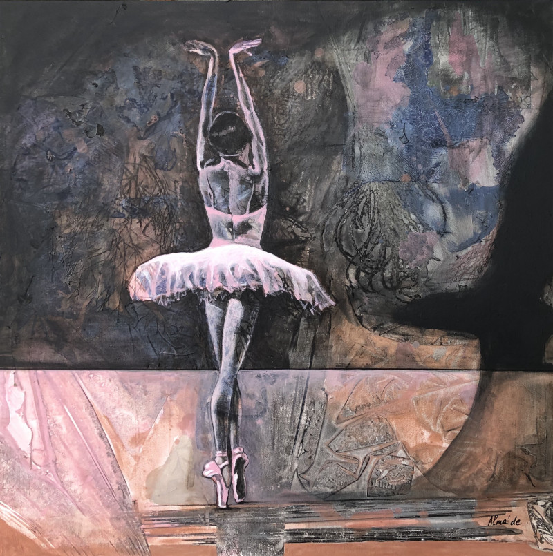 Alma Karalevičienė tapytas paveikslas Baletas, Šokis - Muzika , paveikslai internetu