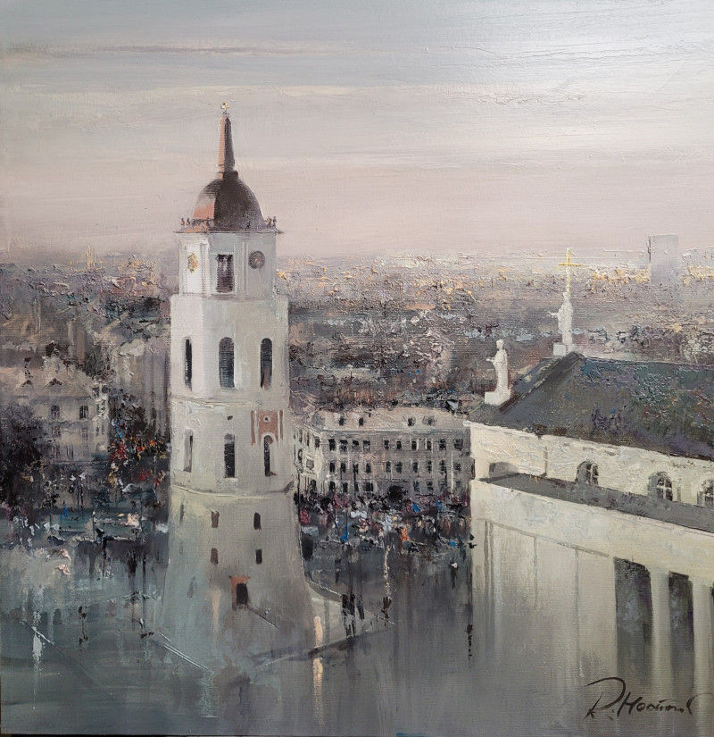 A Hint Of Winter original painting by Rolandas Mociūnas. Paintings with Vilnius (Vilnius)