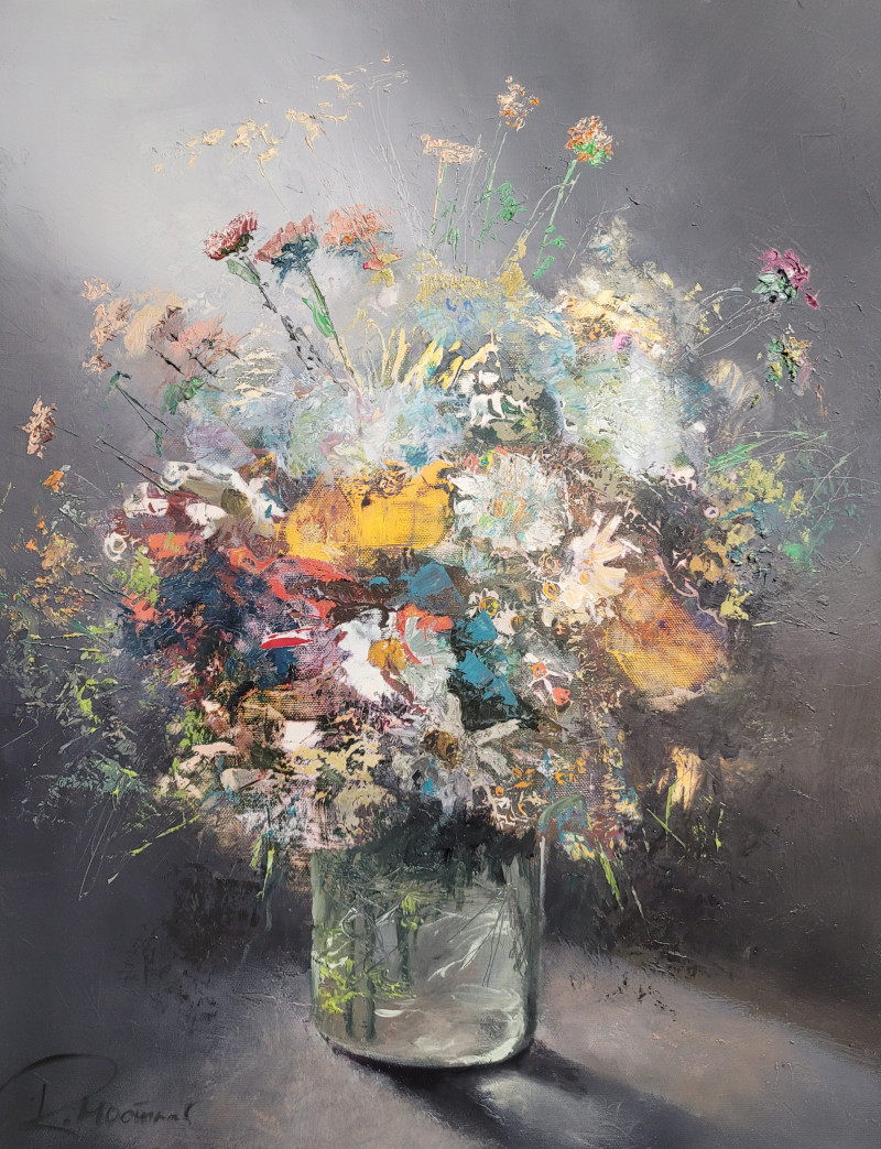 Rolandas Mociūnas tapytas paveikslas Laukų gėlės, Gėlės , paveikslai internetu