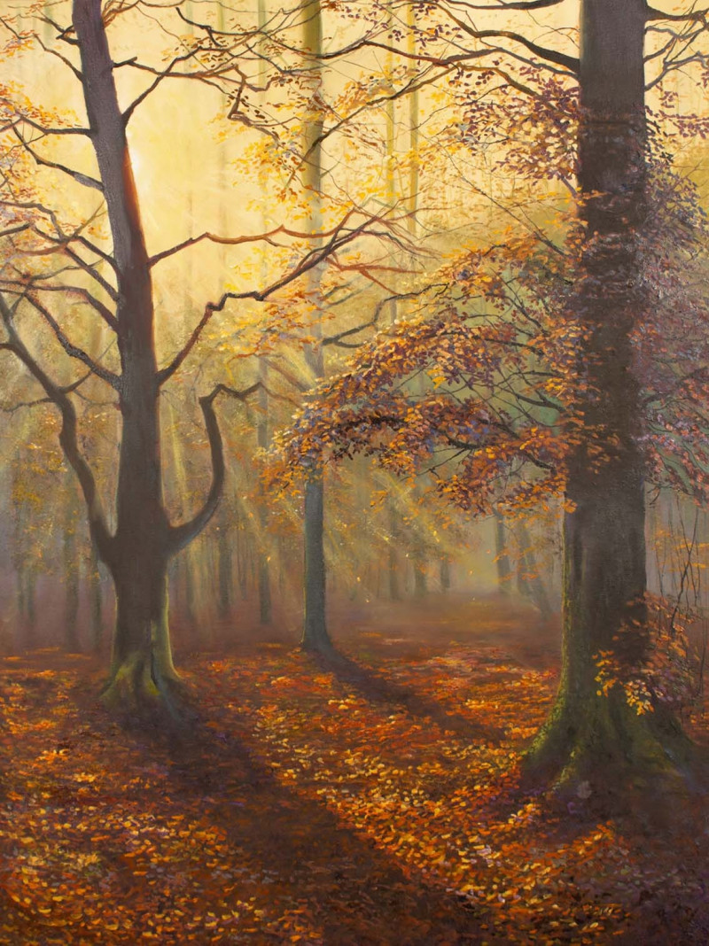 Autumn Mosaic original painting by Vladimiras Jarmolo. Paintings With Autumn