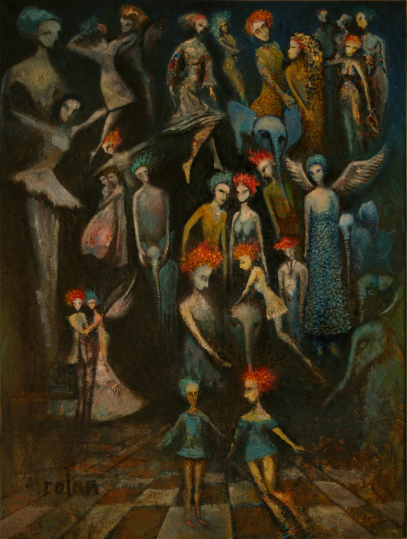 Rolandas Butkevičius tapytas paveikslas Vieno dramblio gimtadienis, Išlaisvinta fantazija , paveikslai internetu