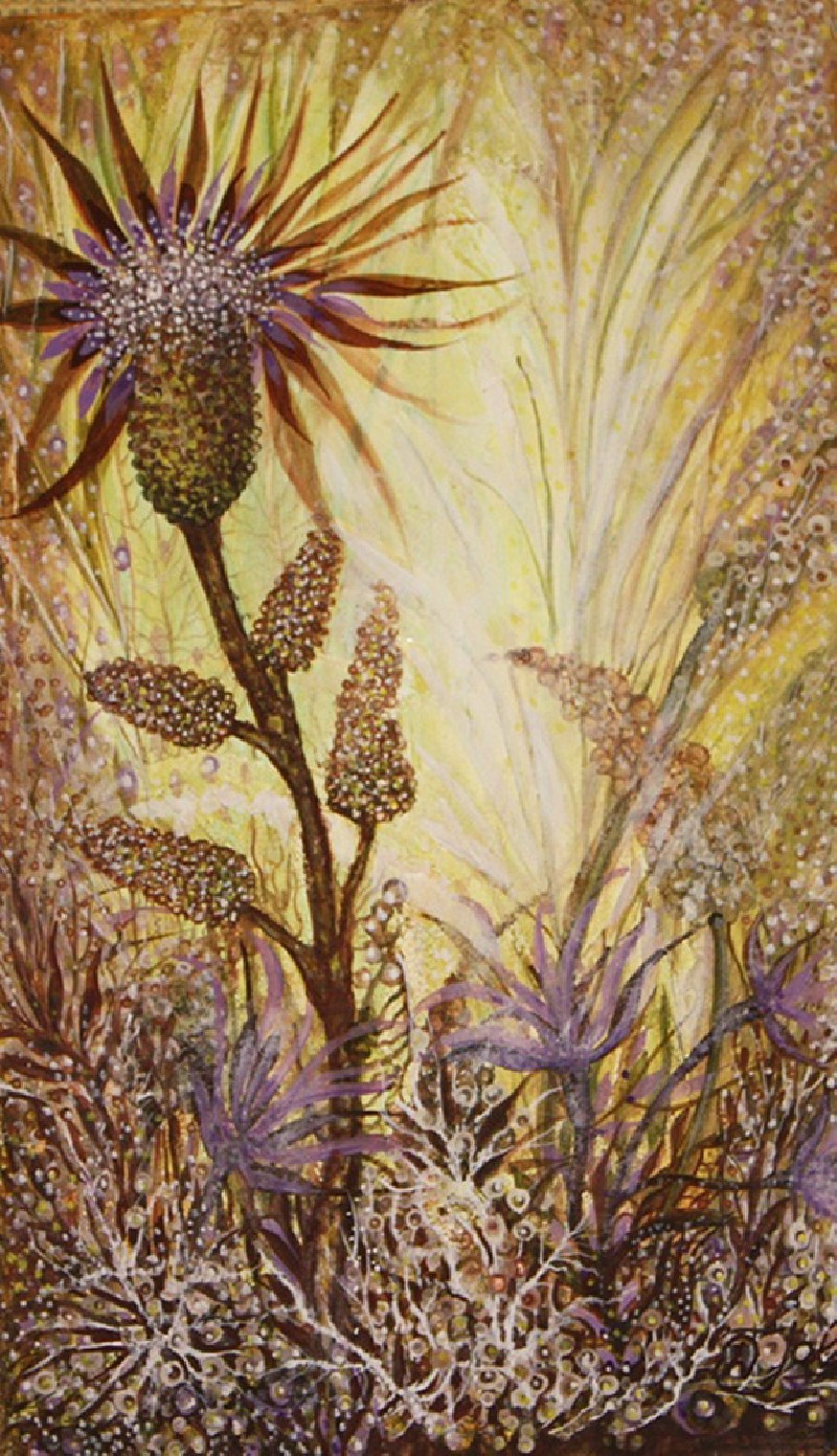 The World Of Plants / donation to Ukraine original painting by Danguolė Jokubaitienė. Slava Ukraini