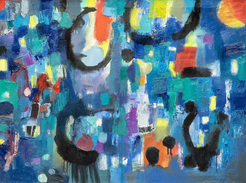 From the meditation cycle - Festive Mood original painting by Saulius Kruopis. Abstract Paintings