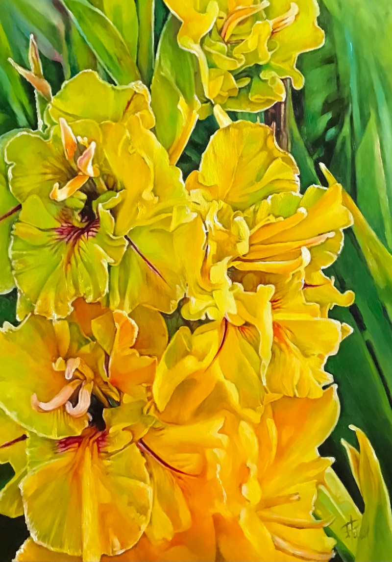 Sigita Paulauskienė tapytas paveikslas Kardelis, Gėlės , paveikslai internetu