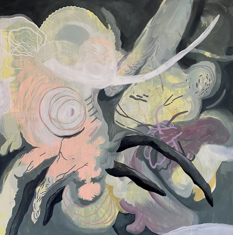 Aglaja Ray tapytas paveikslas Šokis, Abstrakti tapyba , paveikslai internetu