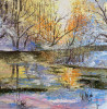 Reflections On Ice original painting by Nijolė Grigonytė-Lozovska. Splash Of Colors