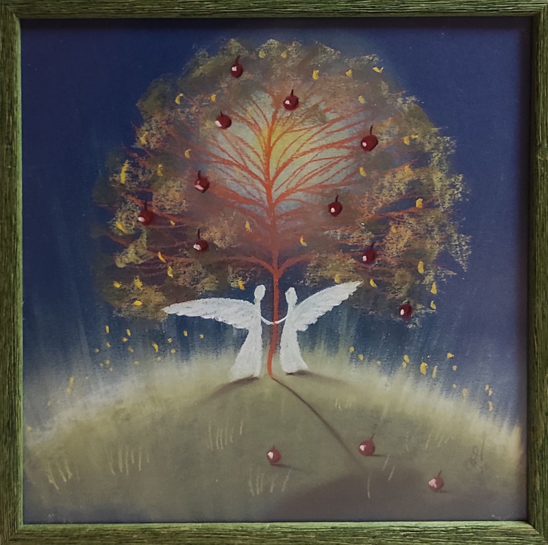 Apple Tree original painting by Rima Sadauskienė. Freed Fantasy