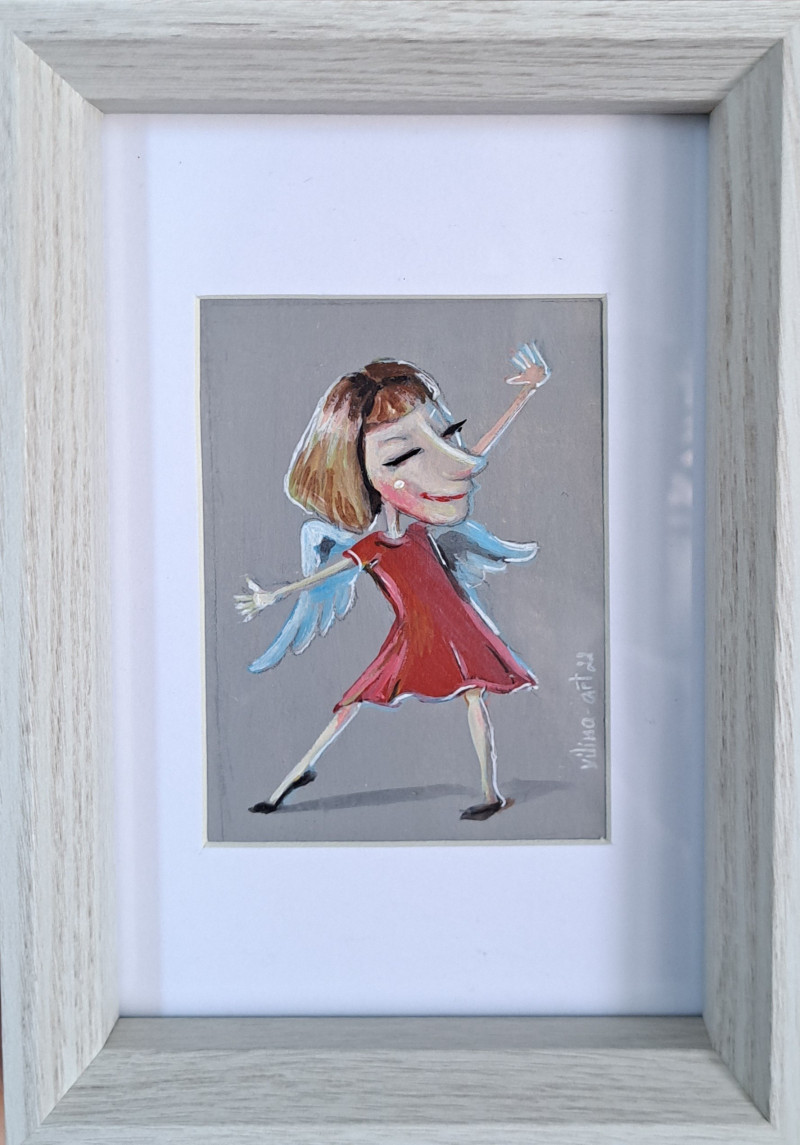 Lina Videckienė tapytas paveikslas Šok kaip aš, Angelų kolekcija , paveikslai internetu