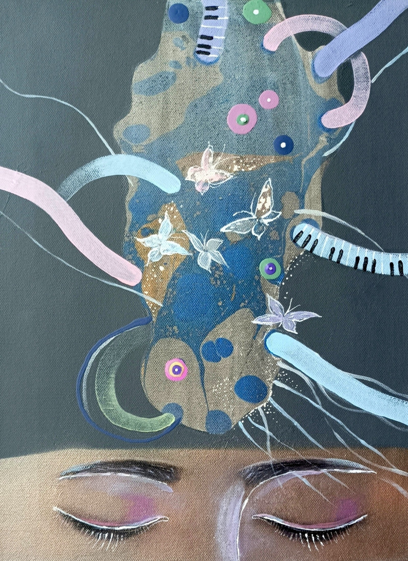 Daiva Kibildytė tapytas paveikslas Sapnų sala, Abstrakti tapyba , paveikslai internetu