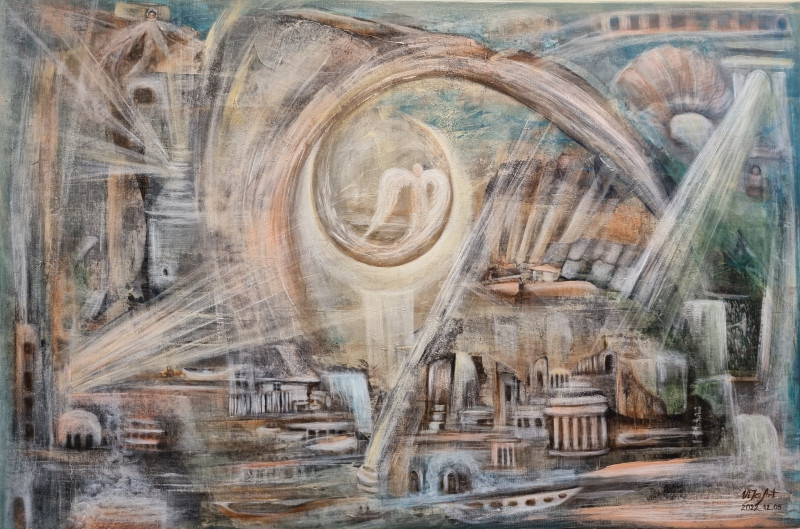 Violeta Jarašiūnienė tapytas paveikslas Gilyn, Abstrakti tapyba , paveikslai internetu