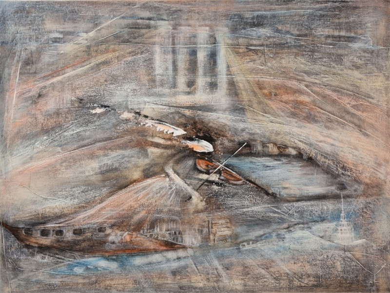 Violeta Jarašiūnienė tapytas paveikslas Sielos melodija, Abstrakti tapyba , paveikslai internetu
