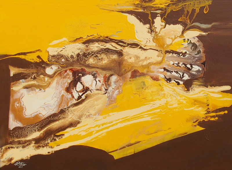 Rita Rimšienė tapytas paveikslas Inkliuzas, Abstrakti tapyba , paveikslai internetu