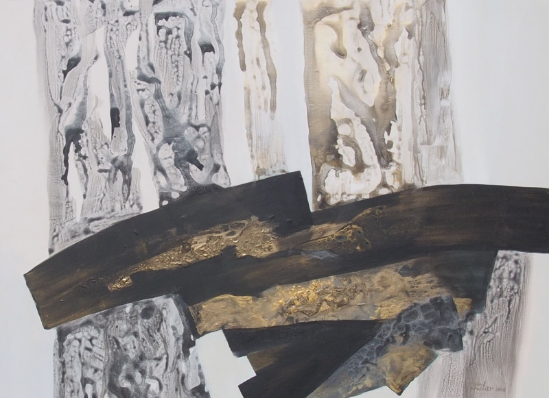 Rita Rimšienė tapytas paveikslas Po žiemos, Abstrakti tapyba , paveikslai internetu