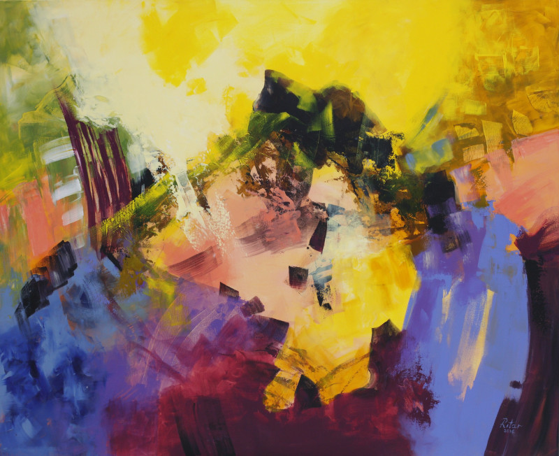 Rita Rimšienė tapytas paveikslas Susijungimas, Abstrakti tapyba , paveikslai internetu