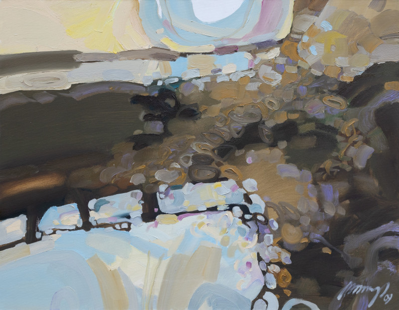 Ramūnas Dagys tapytas paveikslas Po tiltu, Abstrakti tapyba , paveikslai internetu