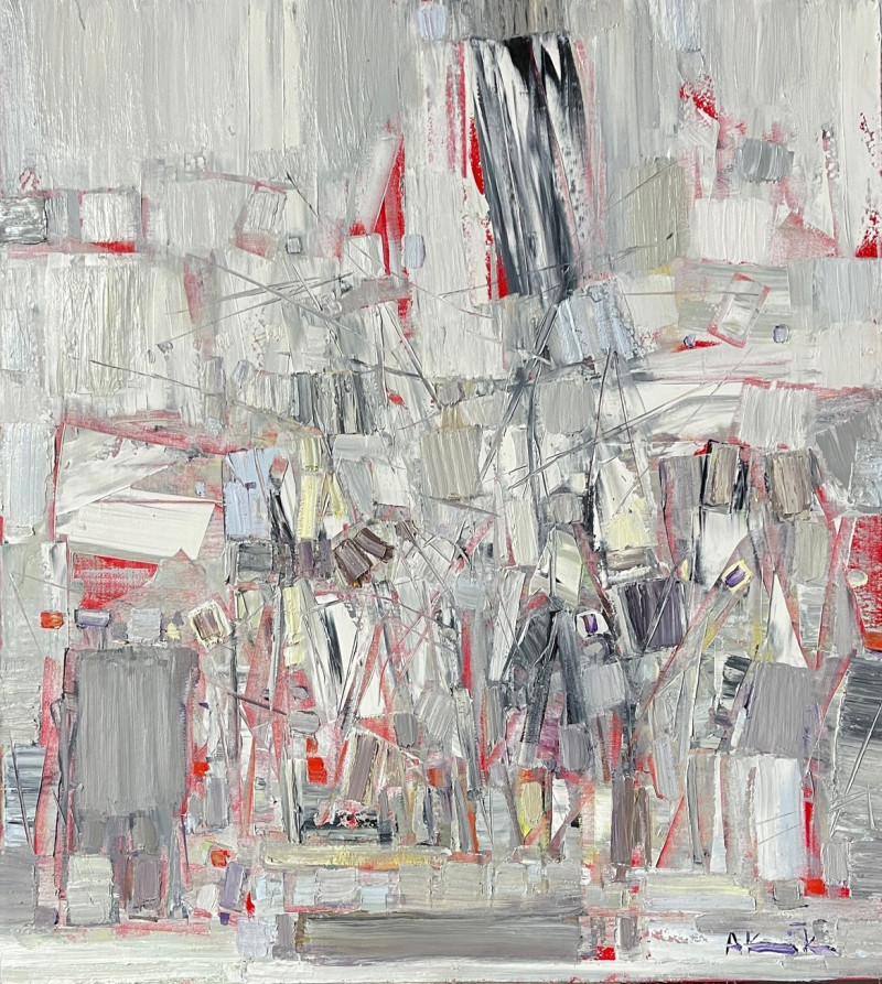 Arvydas Kašauskas tapytas paveikslas Kompozicija, Abstrakti tapyba , paveikslai internetu