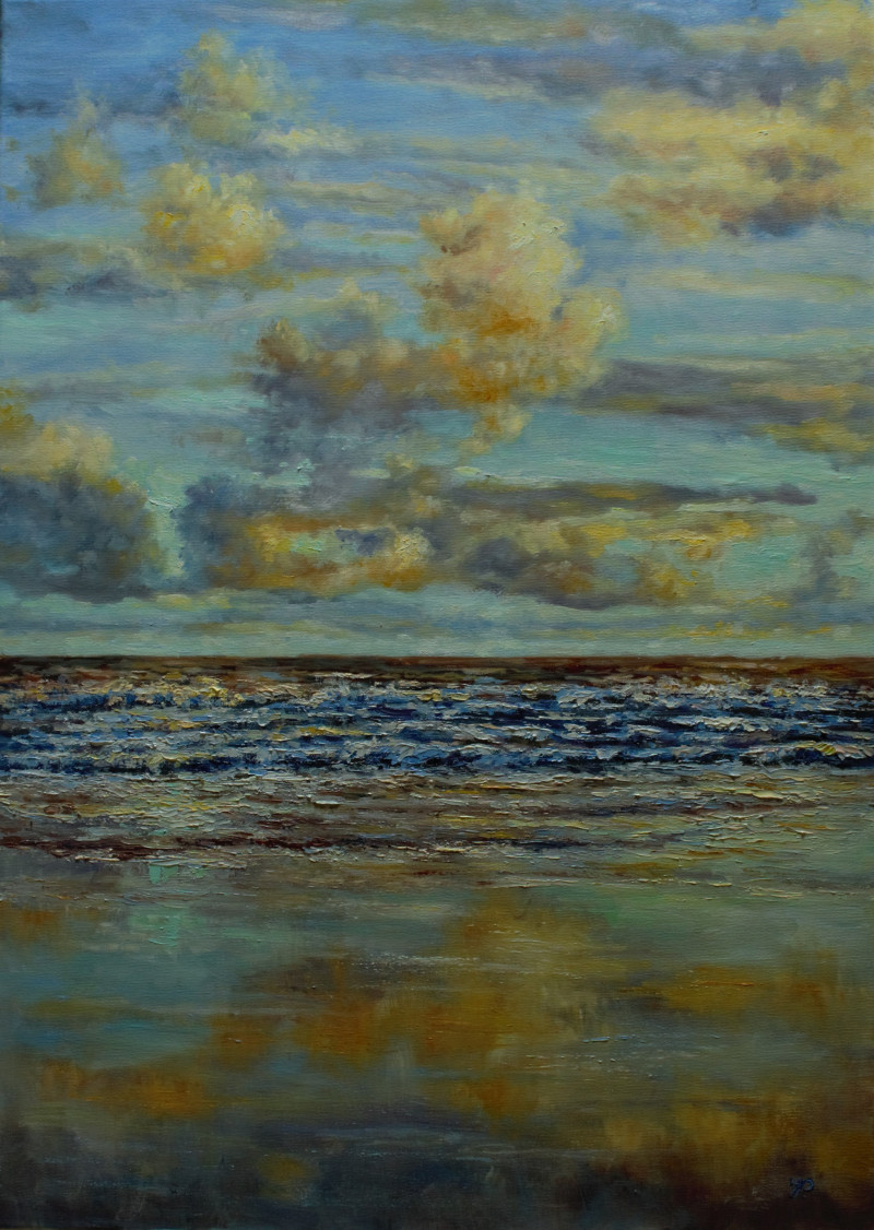 Evening Reflections original painting by Irma Pažimeckienė. Landscapes