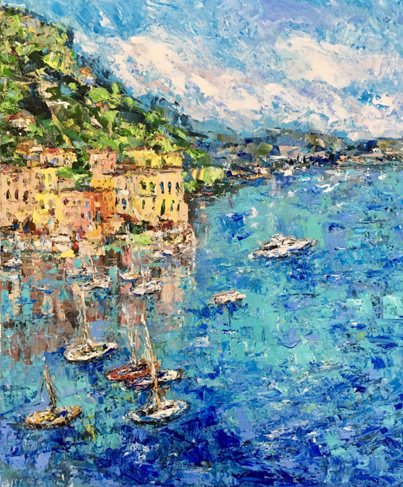 Portofino original painting by Vilma Gataveckienė. Landscapes