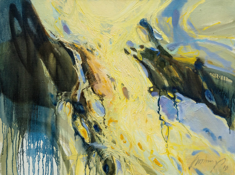 Ramūnas Dagys tapytas paveikslas Ryto spindesys, Abstrakti tapyba , paveikslai internetu
