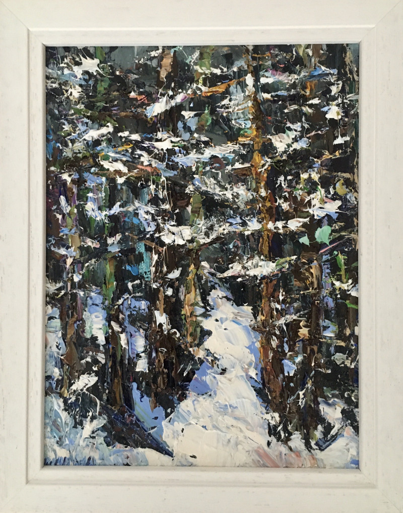 Winter Forest original painting by Vilma Gataveckienė. Miniature