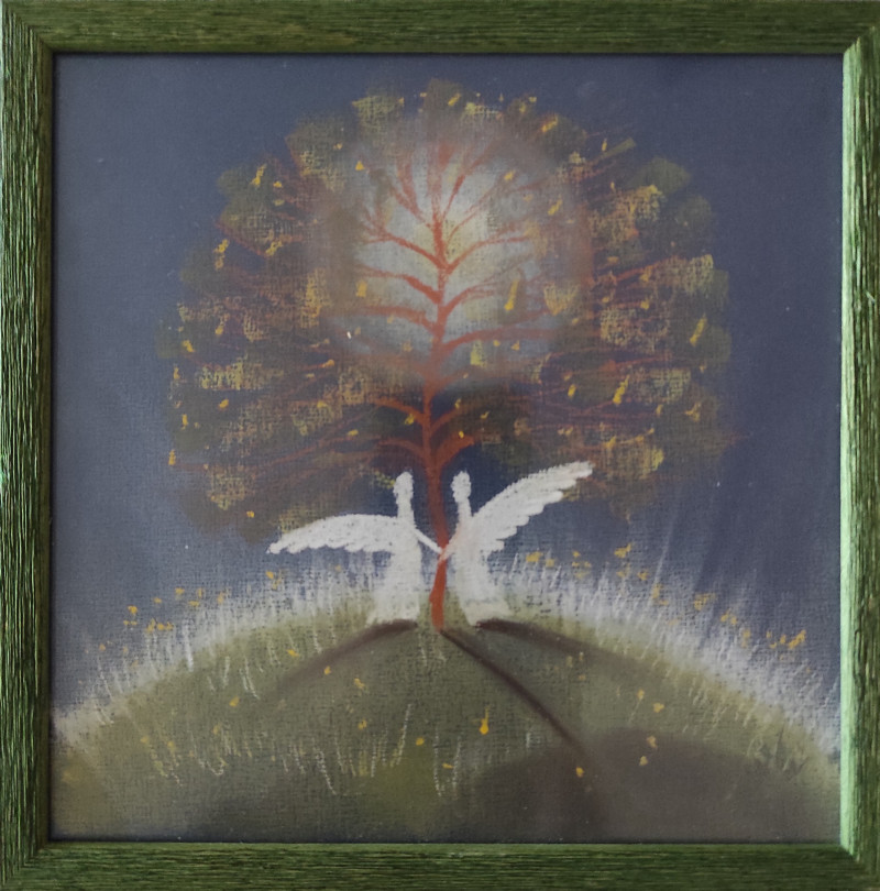 Rima Sadauskienė tapytas paveikslas Apsvaigino, Angelų kolekcija , paveikslai internetu